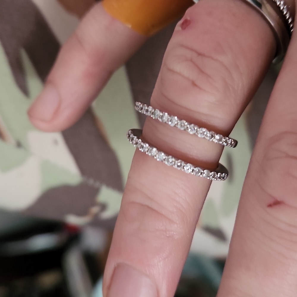 2 14kt diamond wedding bands